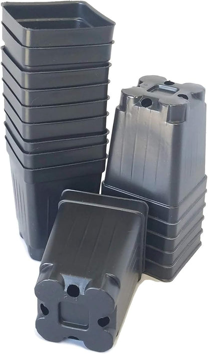 2.5" Square Extra Deep Landmark Nursery Pots - Press Fit (250)