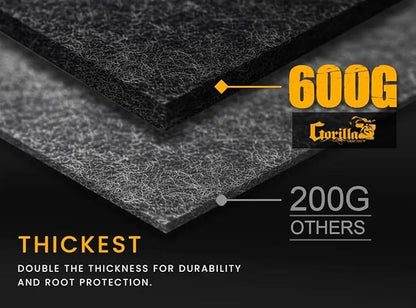 GorillaGrow Tent 15 Gallon Fabric Grow Bags – Heavy Duty, Thick 600g Fabric, BPA-Free, Reinforced Handles & Metal Grommets for Indoor/Outdoor Plants, Air Pruning Pots for Bigger Yields - 4 Pack