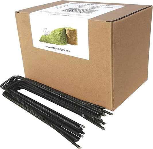 200 Pack 6x1 inch 11GA(0.12inch) Landscape Staples Garden Stakes Fence Netting Pins Ground Spikes Sod Cover Fabric Pegs Steel Uncoated
