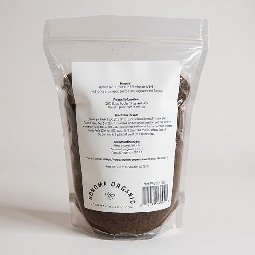 Black Soldier Fly Larvae Frass, Organi Plant Fertilizer, Made in Sonoma County, CA | NPK 4-3-4 (15 lbs)