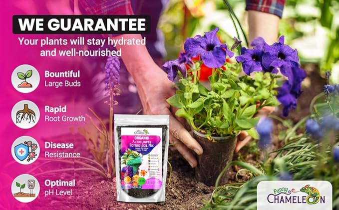 Organic Autoflower Potting Soil Mix – Ready-to-Use Living Soil, No Fertilizers Needed – Balanced Nutrients, Light Texture, Excellent Drainage, Boosts Germination & Root Growth (2 QUARTS)