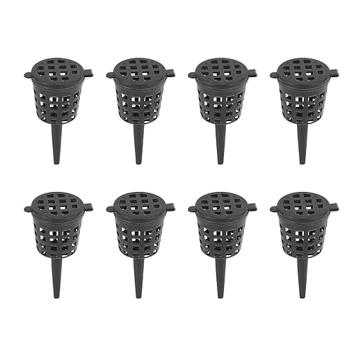 Bonsai Fertilizer Basket, Mini Mesh Planting Nutrition Cup with Lid, 2 x 0.8 Inch, 100 Pack, for Potted Plants and Orchid