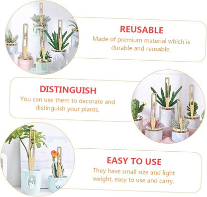 12Pcs Wooden Plant Labels Reusable Decorative Garden Tags for Potted Plants Gardening Labels for Garden Decorations Markers