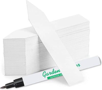 4 Inch Plastic Plant Labels for Seedlings, Flexible Waterproof Plant Tags, Vegetable Gardening Stake Tags for Potted Plants and Outdoor Garden, White, 250 Pcs