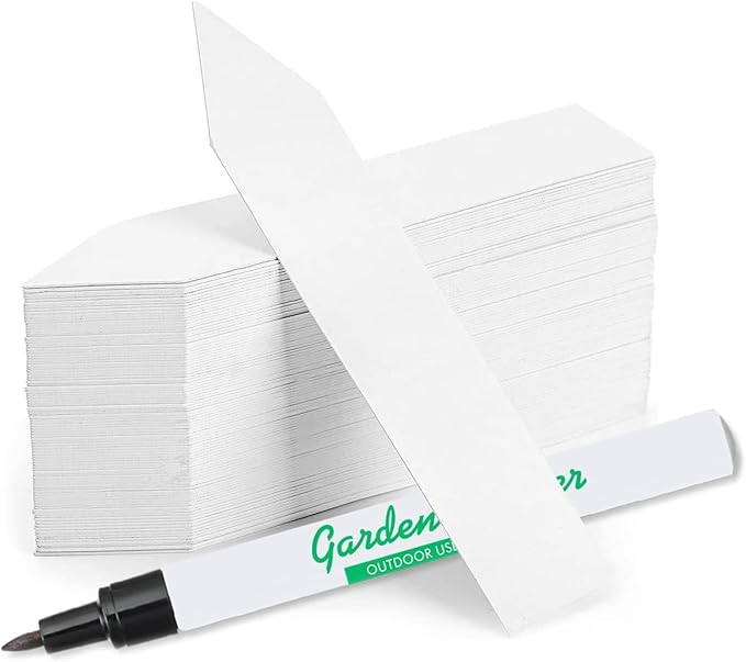 4 Inch Plastic Plant Labels for Seedlings, Flexible Waterproof Plant Tags, Vegetable Gardening Stake Tags for Potted Plants and Outdoor Garden, White, 1000 Pcs