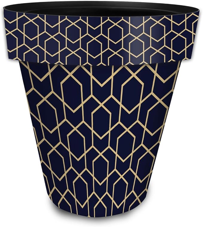 Briarwood Lane Blue Geometric Large Planter