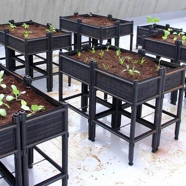 Elevated Raised Garden Bed with Legs 7" Depth Planter Box | Non-Toxic Sun Protected Material | 36" L X 24" W X 27" H for Easy Planting | Large Vegetable & Herb Backyard Patio