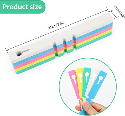 KINGLAKE 200 Pcs Plastic Plant Tree Tags Nursery Garden Lables 2x20cm Wrap Around Hanging Tags Nursery Garden Stakes Large Writing Surface Multicolord
