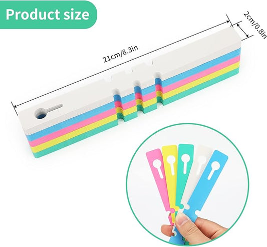 KINGLAKE 200 Pcs Plastic Plant Tree Tags Nursery Garden Lables 2x20cm Wrap Around Hanging Tags Nursery Garden Stakes Large Writing Surface Multicolord