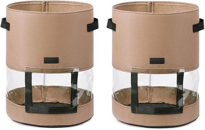 2 PCS Potato Grow Bags 7 Gallon with Flap Plant Grow Bags Garden Vegetable Planting Pots Grow Bags for Growing Potatoes Tomato and Fruits Outdoor 35cm/13.7inch in Diameter 28cm/11inch in Height