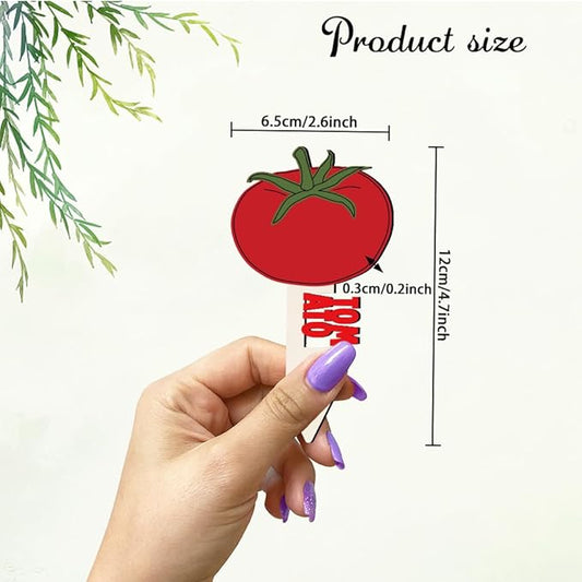 arricraft 15 Pcs Hollowed Out Shaped Wooden Plant Tags, Colorful Vegetable Shape Waterproof Garden Stake Vegetable Marker for Indoor Outdoor Potted Plant Nursery Marker Decoration