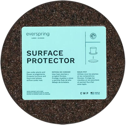 Curtis Wagner Plastics Corp. MA-800 Fabric Plant Mat (8" Diameter, Walnut Brown, 5-Pack) - Round Fabric Plant Coasters - Use as Planter, Coaster or Pads for Your Arts & Crafts