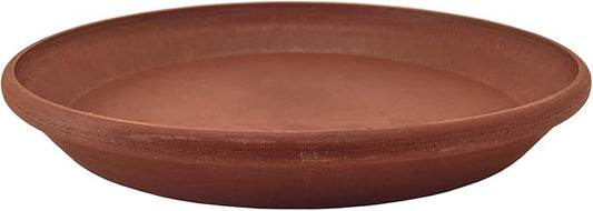 PSW Pot Collection AP35TC 14-inch Plastic/Stone/Wood Composite Plant Saucer Drip Tray – No Drainage Hole (Drillable), Indoor/Outer Water Tray, Terra Cotta Color