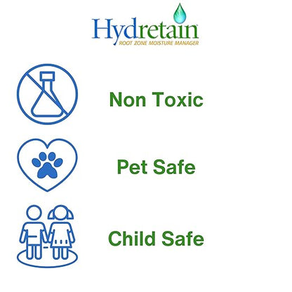 Hydretain Root Zone Moisture Manager - Drought Protection and Moisture Control for Lawns, Gardens, Containers - Reduces Watering, Delays Wilt - Covers up to 1,000 Sq Ft (3 lbs, Granule)