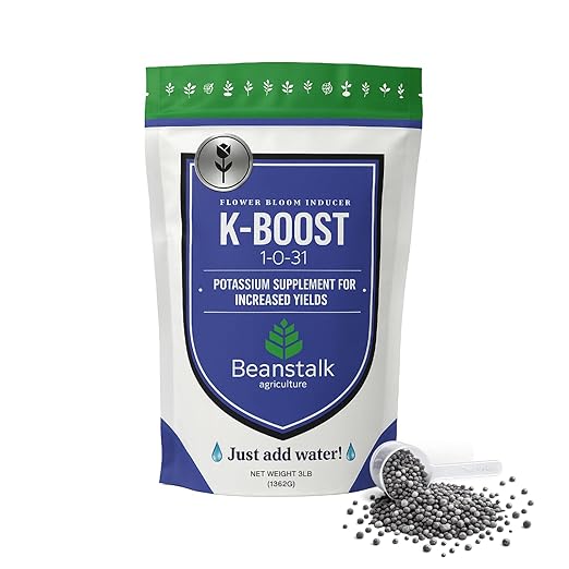 K-Boost Potassium Fertilizer – Promotes Flower Growth, Density, Aroma, & Potency – Ideal for Garden – Easy to Use Plant Fertilizer Outdoor– Long-Lasting 100-Day Release – 3 Pound
