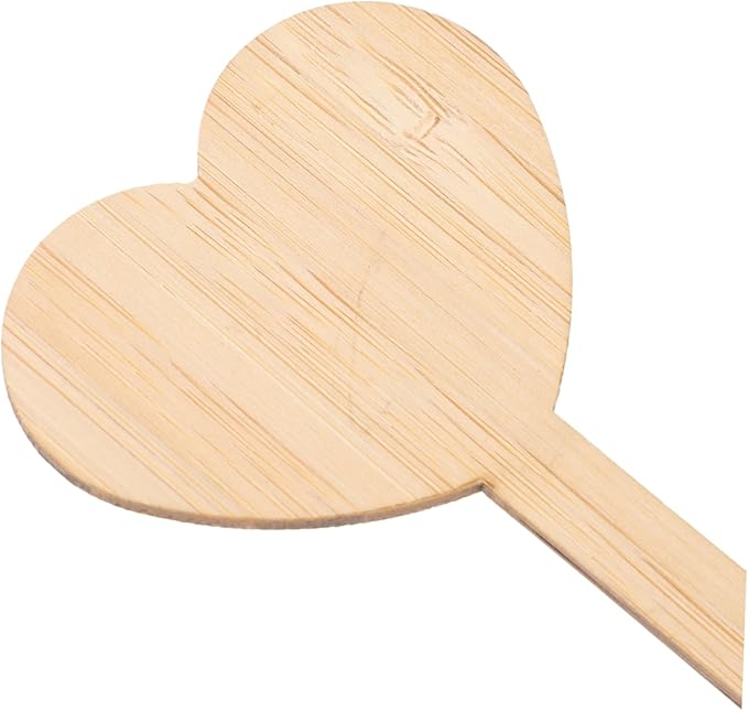 20pcs Wooden Heart Plant Labels - Cute Garden Markers for Potted Plants - Durable Plant Tags for Use