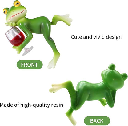 HPMAISON Miniature Frog Figurines Plant Decorations for Pots Frog Statue Planter Hugger Resin Garden Outdoor Fairy Garden Statue Hanging Figurines Yard Patio Decor Desk Ornament Women Gift