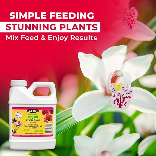 EZ-gro Orchid Fertilizer 20-10-20 - Liquid Plant Food | Plant Fertilizer for Indoor Plants, Bloom Booster Liquid Plant Fertilizers for Indoor Orchids, Nutrients for Healthy Flowers & Potted Houseplant