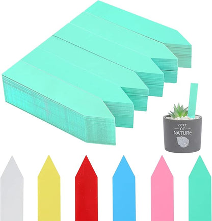 600 Pcs 4" Plant Labels Plastic Waterproof Plant Tags Seed Pot Marker Nursery Garden Seed Stake Tags Plant Classification Sorting Sign Flower Mark (Green)