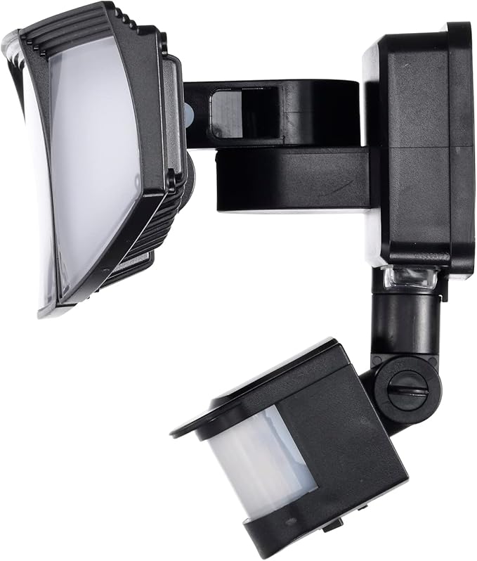 Solar Security Lights Motion Outdoor, 1800LM, Solar LED Motion Sensor Lights with 3 Adjustable Heads, 6500k, Water Resistant Flood Light for Garage, Yard, Garden (Black)
