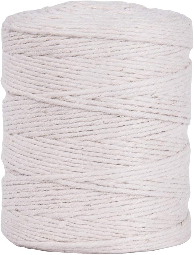 RAYHER Thread of Jute, 4-fold, 3,5 mm, Spool 280 m, Off-White, 1.35 x 1.35 x 1.55 cm
