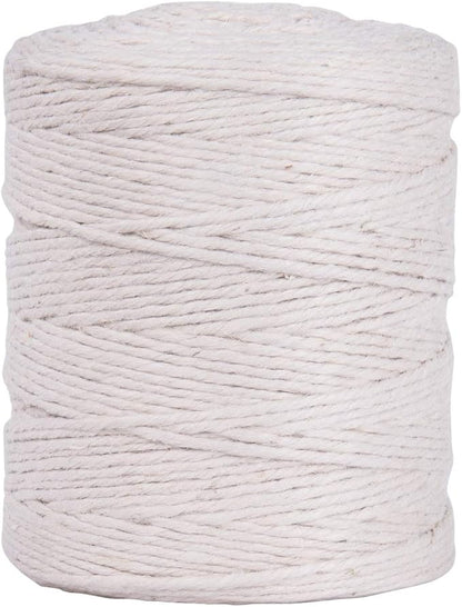 RAYHER Thread of Jute, 4-fold, 3,5 mm, Spool 280 m, Off-White, 1.35 x 1.35 x 1.55 cm