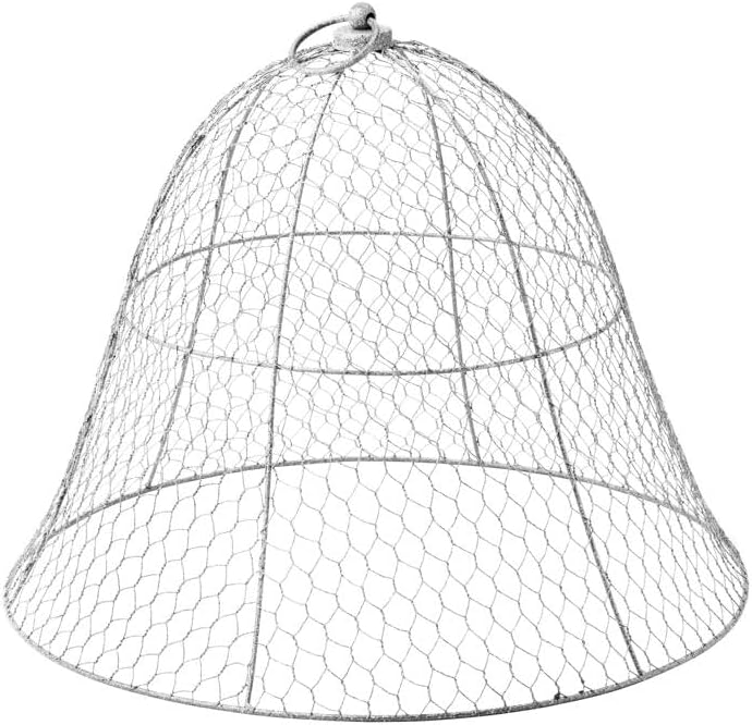 Gardener's Supply Company Sturdy Chicken Wire Cloche Plant Protector & Cover | Sturdy Metal Garden Protection for Your Crops and Seedlings | No Assembly Required - 16" in Diameter x 12.5" H