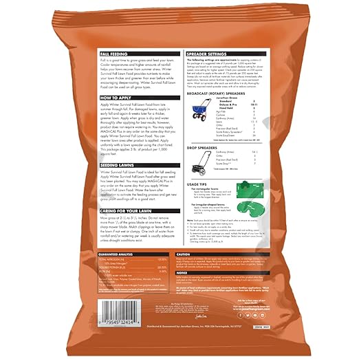 Jonathan Green (12414) Winter Survival Fall Lawn Food - 10-0-20 Fall Lawn Fertilizer (15,000 Sq. Ft.)