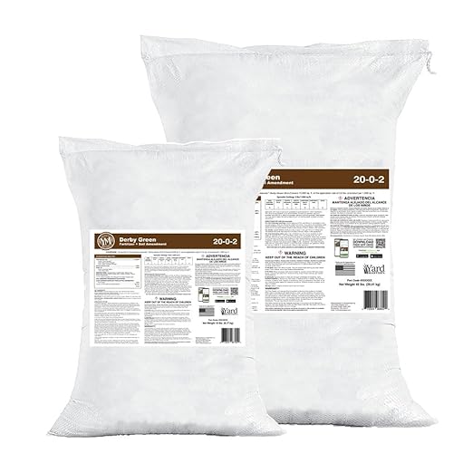 Derby Green Granular Lawn Fertilizer & Soil Amendment – Covers 6,000 sq ft (18 lb) - Natural Kelp Protein Hydrolysate Blend for Deep Greening Stress Recovery & Soil Health