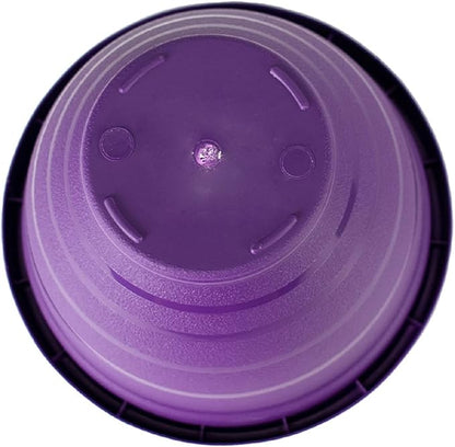 The HC Companies Rings Flower Planter - Self Watering Plant Pots for Herbs & More - Round Lightweight Outdoor & Indoor Planter (10" Purple, Pack of 2)