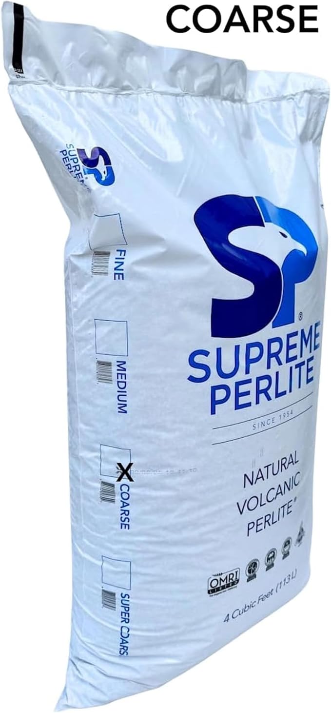 Supreme Perlite 2 Pack Coarse Horticultural Perlite for Potting Soil, Seed Starting, Propagation, Organic Gardening & Soil Aeration, 4 Cu Ft Bag