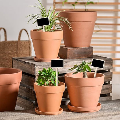 20 Pieces Mini Wooden T-Type Plant Labels Garden Plant Markers Chalkboard Stakes Gardening Plant Labels Signs for Flower Bed, Pots, Planters Wooden Garden Markers