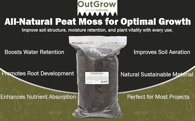 8 Quarts of Natural Peat Moss - No Additives 100% Pure