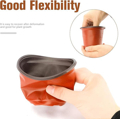 40 PCS Plant Nursery Pots 4 Inch Plant Seedling Pots with Drainage Holes Plastic Plant Flower Pot Small Plastic Seed Starting Pot Starter Containers Office Home Indoor Outdoor