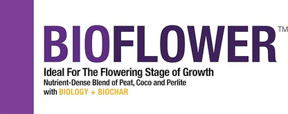 BIOFLOWER - 1.5cu ft - Bag - Blend of Fine Coir, Coarse Peat, & Super Coarse Perlite