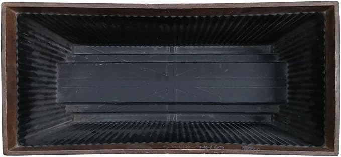 Southern Patio 24 Inch Westlake Outdoor Deck Rail Textured Resin Garden Flower Herb Planter w/UV Protectors, Rustic Galvanized (2 Pack)