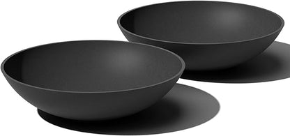 Veradek 24" Lane Round Bowl Planter for Indoor or Outdoor Use - 2-Pack Black