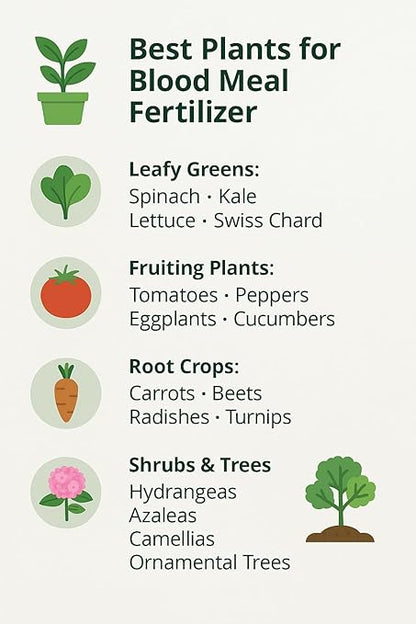 𝐁𝐄𝐒𝐓𝐒𝐄𝐋𝐋𝐄𝐑 Organic Blood Meal Fertilizer by Gardenera - 12-0-0 NPK - All-Natural Plant Food Source of Nitrogen for Organic Gardening, Flowers, Vegetables, Trees & Shrubs - 10 QUARTS
