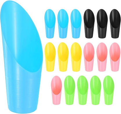 18-Pack Bonsai Soil Scoops, Plastic Garden Soil Scoops Bucket Shovel Potting Scoopers for Transplanting/Flower Planting/Plant Succulent, Colorful Small Gardening Tools [Multicolor]