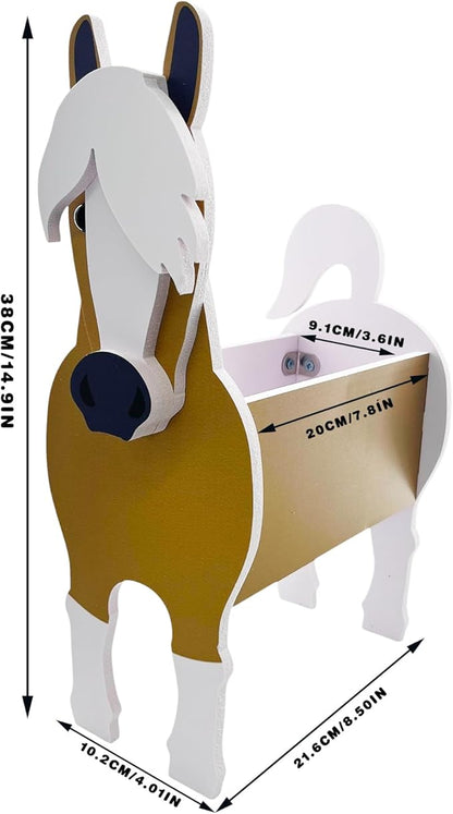 Light Of The City Animal Planter Plant Pot for Indoor and Outdoor Plants, Shaped Flower Pots, Animal Storage Container, Colorful Pet Planter Office and Home Decor Gifts (Horse)