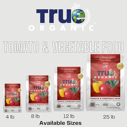 True Organic Tomato and Vegetable Food Granular Fertilizer 4.5lbs Jug - CDFA, OMRI Listed for Organic Gardening NPK 4-5-6
