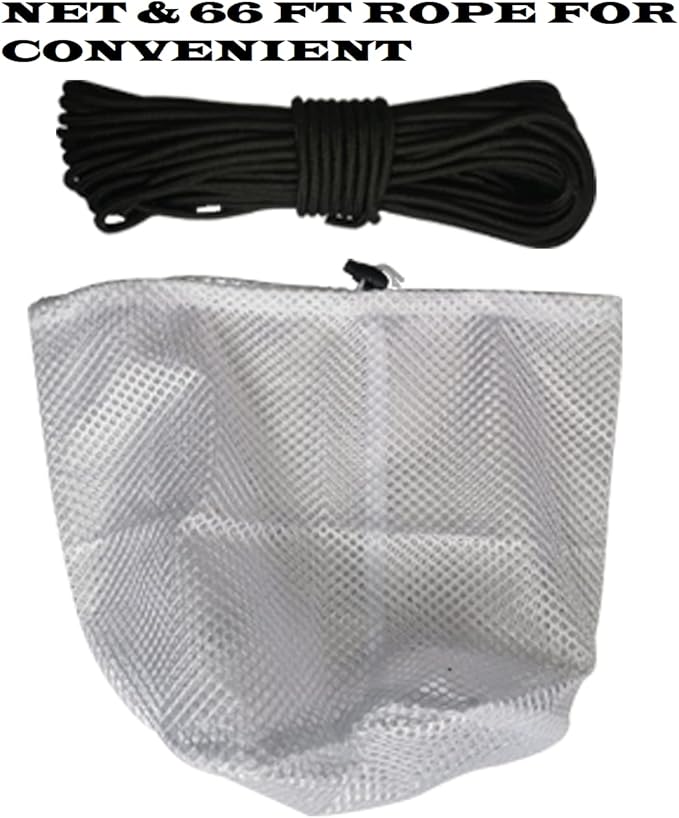 Shengyi Pond Rake, Aquatic Weed Removal Tool with Steel Blades, 24 inch Lake Weed Cutter with 66ft Rope