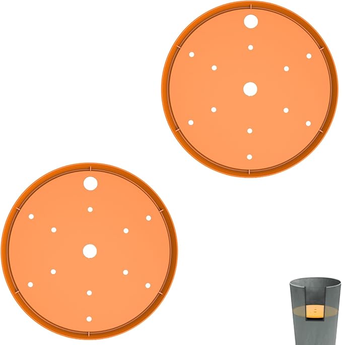 2-Pack Round Planter Insert - Plant Pot Insert with Drainage Holes, Use Less Potting Soil, Planter Accessories for Indoor & Outdoor Use (10 inch)