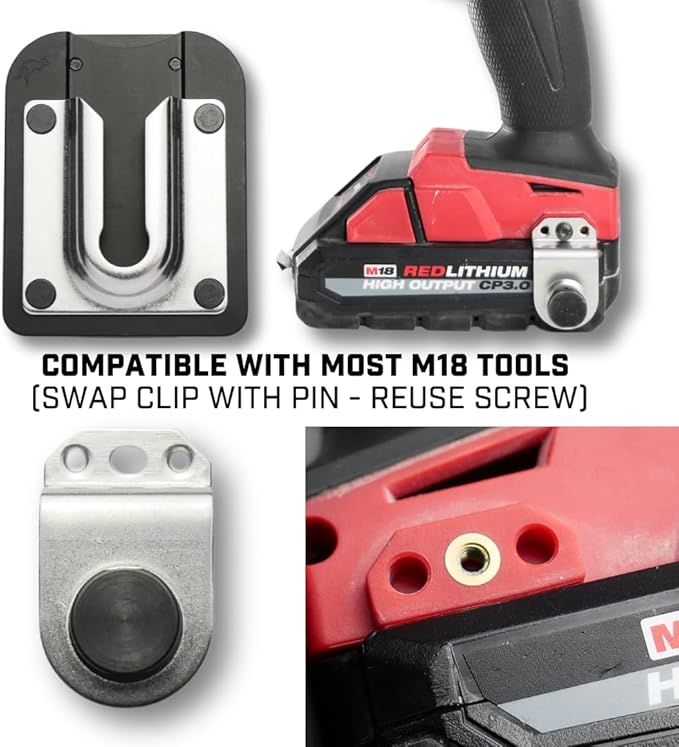 PinPal Pro | Universal Tool Holster - Gravity Locking Clip-On Tool Belt Holder for Drills, Impacts, and Other Tools