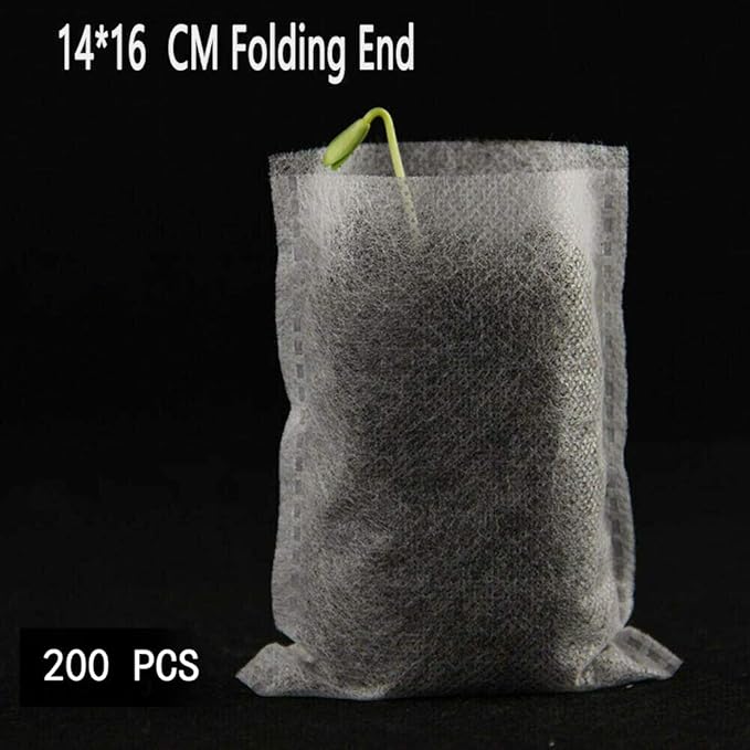 Plant Grow Bags,200PCS Non-Woven Grow Bags Biodegradable Breathability Pots Plants Pouch Breeding Bags(14 * 16CM)