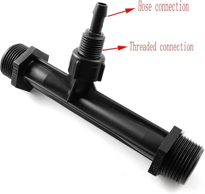 LQ Industrial 3/4Inch Black Irrigation Venturi Fertilizer Injector Agriculture Irrigation Device Tool