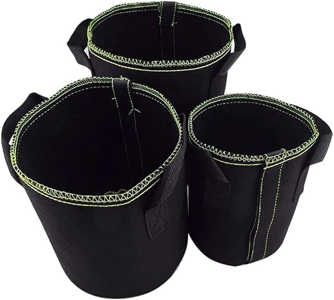 MaJingHengg Plant Grow Bags 4/5/7 Gallon Pack of 5, Aeration Fabric Pots with Handles (Size : 7 Gallon)