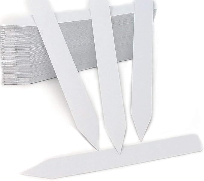 200 Pcs 4 Inch Plastic Plant Nursery Garden Labels Pot Marker Garden Stake Tags White (200)