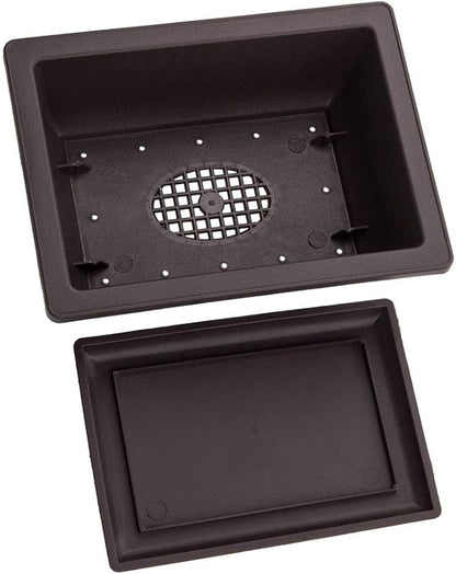 LANIAKEA 12 Pack Bonsai Pot with Trays 6.5 Inch Nursery Pots with Drainage Plastic Bonsai Training Pots for Home Furnishings Décor Flower Nursery Brown