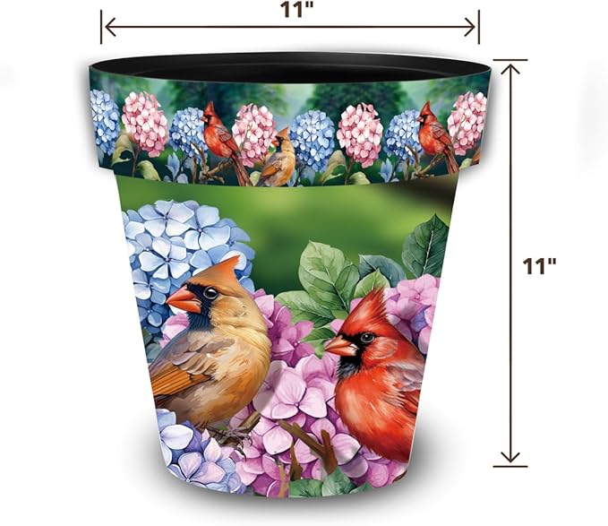 Briarwood Lane Perched Cardinals Medium Planter
